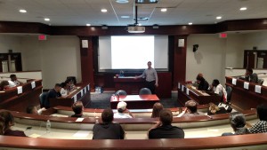 professional speaking to college students at Central Connecticut State University