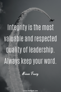 Brian Tracy quote on leadership and integrity