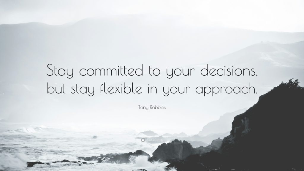 Tony Robbins quote on decision making